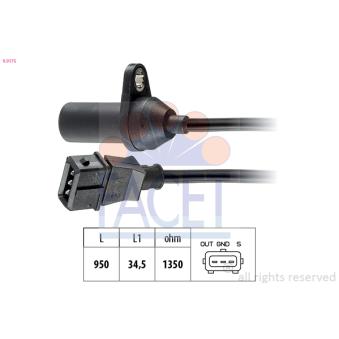 Capteur d'angle, vilebrequin FACET OEM 46764212