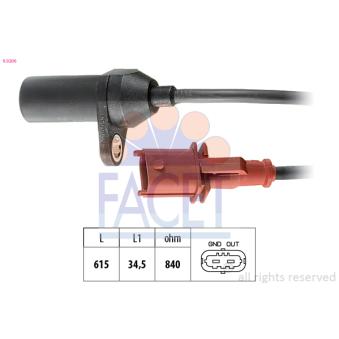 Capteur d'angle, vilebrequin FACET OEM 46754538