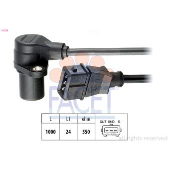 Capteur d'angle, vilebrequin FACET 9.0228