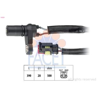 Capteur de vitesse de roue, boîte automatique FACET OEM 90348930