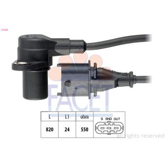 Capteur d'angle, vilebrequin FACET 9.0234
