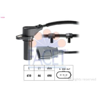 Capteur d'angle, vilebrequin FACET OEM 045957147