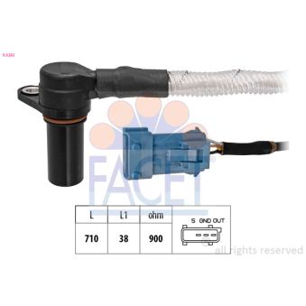 Capteur d'angle, vilebrequin FACET 9.0283