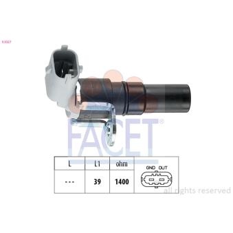 Capteur d'angle, vilebrequin FACET 9.0327 pour AUDI A5 1.8 - 110cv