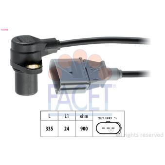 Capteur d'angle, vilebrequin FACET OEM 06A906433E