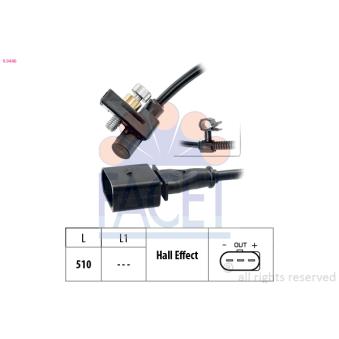 Capteur d'angle, vilebrequin FACET [9.0446]