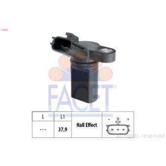 Capteur d'angle, vilebrequin FACET [9.0453]