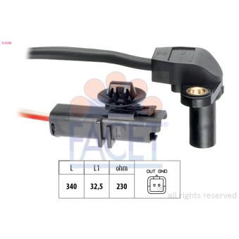 Capteur d'angle, vilebrequin FACET [9.0549]