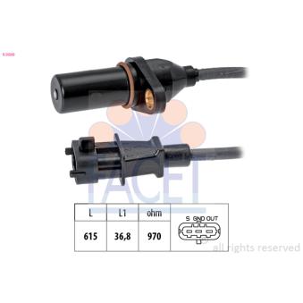 Capteur d'angle, vilebrequin FACET OEM 3918027800