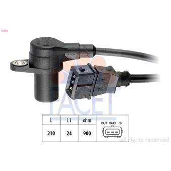 Capteur d'angle, vilebrequin FACET [9.0593]