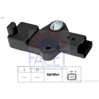 Capteur d'angle, vilebrequin FACET 9.0671 pour VOLKSWAGEN TIGUAN 2.0 TDCi - 140cv