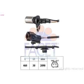 Capteur d'angle, vilebrequin FACET 9.0720