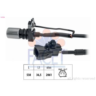 Capteur d'angle, vilebrequin FACET 9.0728 pour SUBARU TREZIA 1.4 D - 90cv