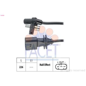 Capteur d'angle, vilebrequin FACET 9.0759 pour BMW X5 3.0sd - 286cv
