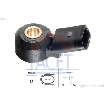 Capteur de cognement FACET 9.3144 pour VOLKSWAGEN CADDY 1.6 E-Power - 102cv