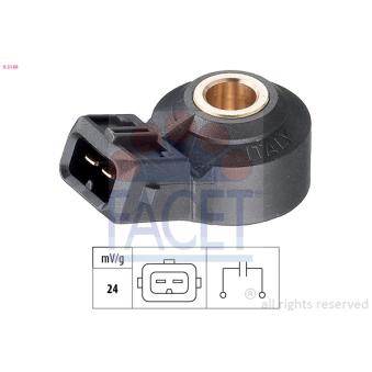 Capteur de cognement FACET 9.3148 pour OPEL ASTRA 1.6 EcoTec - 116cv
