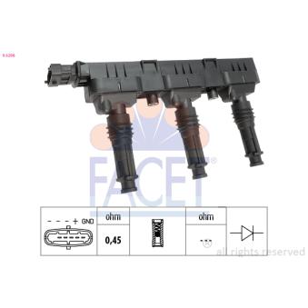 Bobine d'allumage FACET OEM 1208028
