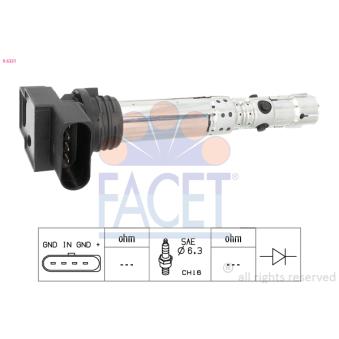 Bobine d'allumage FACET 9.6331 pour TOYOTA CAMRY 1.2 - 60cv