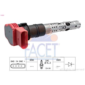 Bobine d'allumage FACET OEM 133845