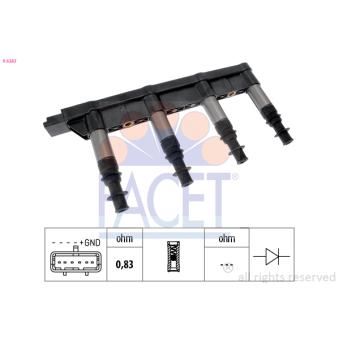 Bobine d'allumage FACET OEM 1104091