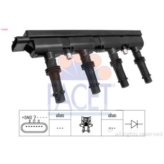 Bobine d'allumage FACET OEM 25198623