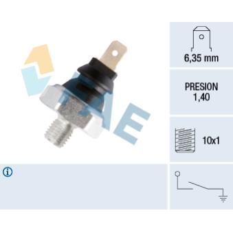 Indicateur de pression d'huile FAE 12900 pour AUDI 100 1.8 - 90cv