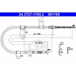ATE 24.3727-1705.2 - Tirette à câble, frein de stationnement