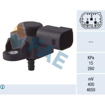 Capteur, pression du tuyau d'admission FAE OEM 0051537228