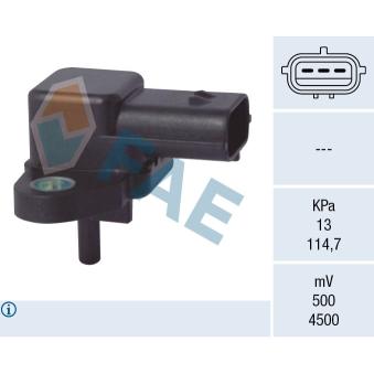Capteur, pression du tuyau d'admission FAE 15112