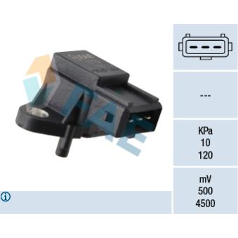 Capteur, pression du tuyau d'admission FAE 15139