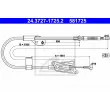 ATE 24.3727-1725.2 - Tirette à câble, frein de stationnement