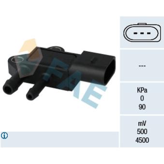Capteur, pression des gaz échappement FAE OEM 07Z906051