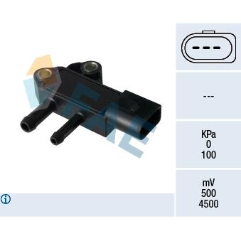 Capteur, pression des gaz échappement FAE OEM 22627AA500