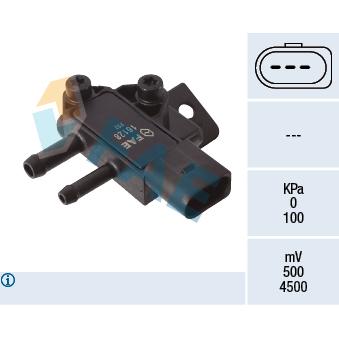 Capteur, pression des gaz échappement FAE OEM 12DPS10001