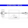ATE 24.3727-1733.2 - Tirette à câble, frein de stationnement