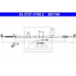 ATE 24.3727-1740.2 - Tirette à câble, frein de stationnement