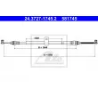 ATE 24.3727-1745.2 - Tirette à câble, frein de stationnement