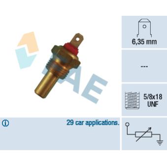 Sonde de température, liquide de refroidissement FAE OEM PRC7918 Sonde de température, liquide de refroidissement FAE OEM PRC7918