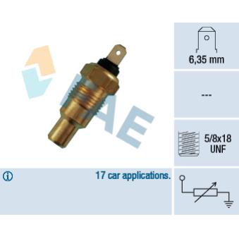Sonde de température, liquide de refroidissement FAE 31250 pour NISSAN VANETTE 2.4 i - 101cv
