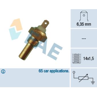 Sonde de température, liquide de refroidissement FAE 31290 pour AUDI TT 315 - 75cv