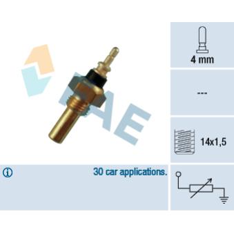 Sonde de température, liquide de refroidissement FAE 32330 pour CITROEN DS3 E 220 D - 75cv
