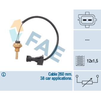 Sonde de température, liquide de refroidissement FAE OEM 9182205