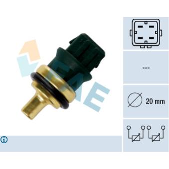 Sonde de température, liquide de refroidissement FAE 33782 pour DAIHATSU CHARADE 3.7 - 260cv