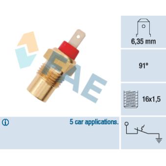 Contact thermique, voyant avertisseur de l'agent réfrigérant FAE OEM KK15018840