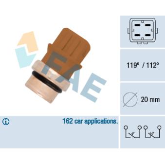 Contact thermique, voyant avertisseur de l'agent réfrigérant FAE OEM 1669966