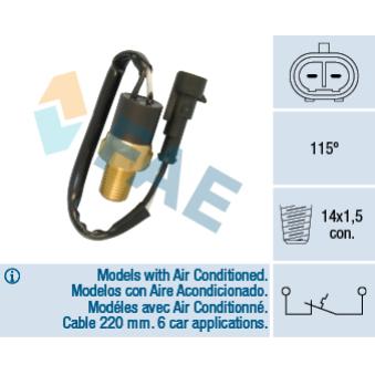 Contact thermique, voyant avertisseur de l'agent réfrigérant FAE OEM 46406747