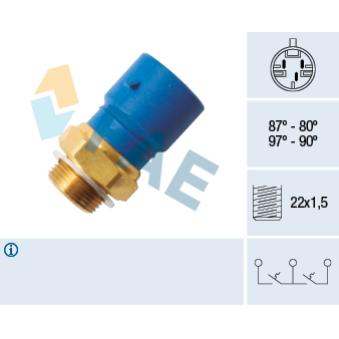 Interrupteur de température, ventilateur de radiateur FAE OEM 30853464
