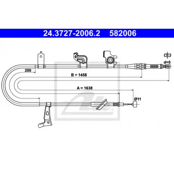 ATE 24.3727-2006.2 - Tirette à câble, frein de stationnement