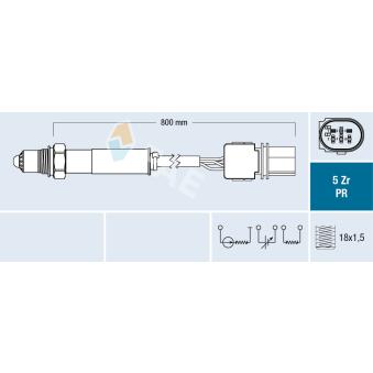 Sonde lambda FAE 75106