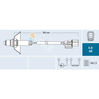 Sonde lambda FAE 75608